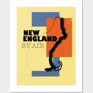 New England vintage travel poster Posters and Art